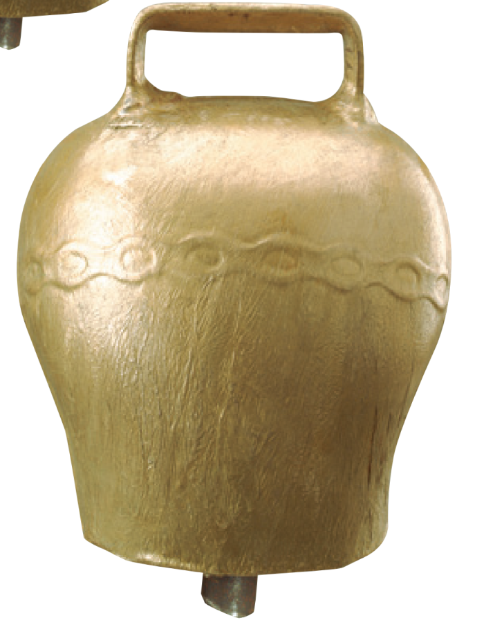 Cloche en acier bombe en bronze 60x90mm