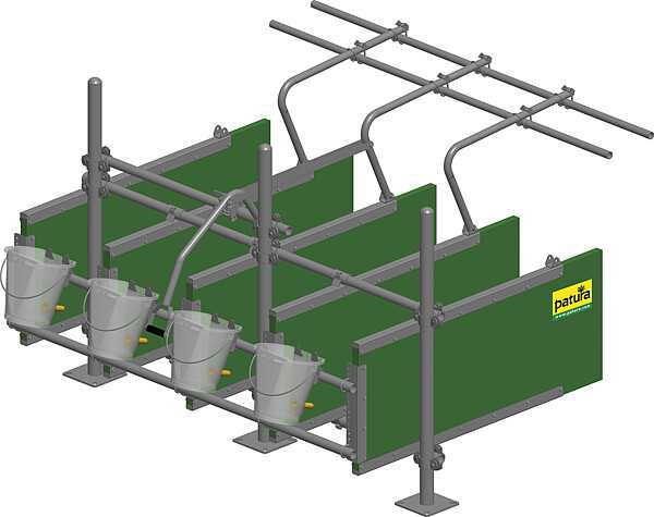 Set de verouillage pour case d'alimentation et d'abreuvement veaux