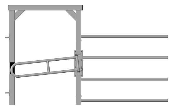 Avant R5 avec cadre et porte à sens unique, simple