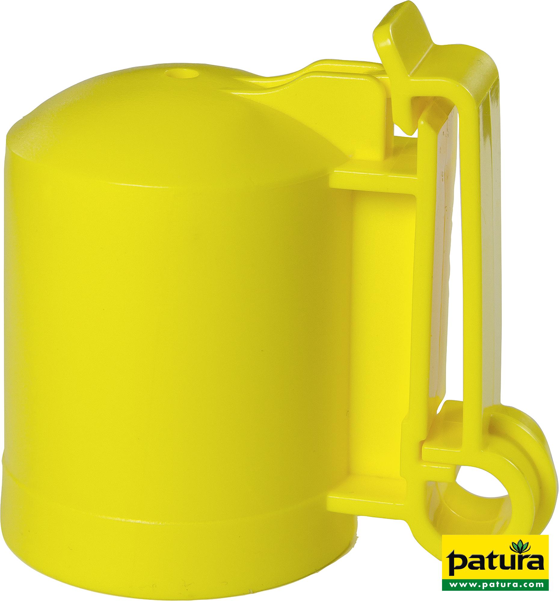 Photo de Isolateur de tete pour piquet en T, jaune, pour fil et fil élec.-plastique,