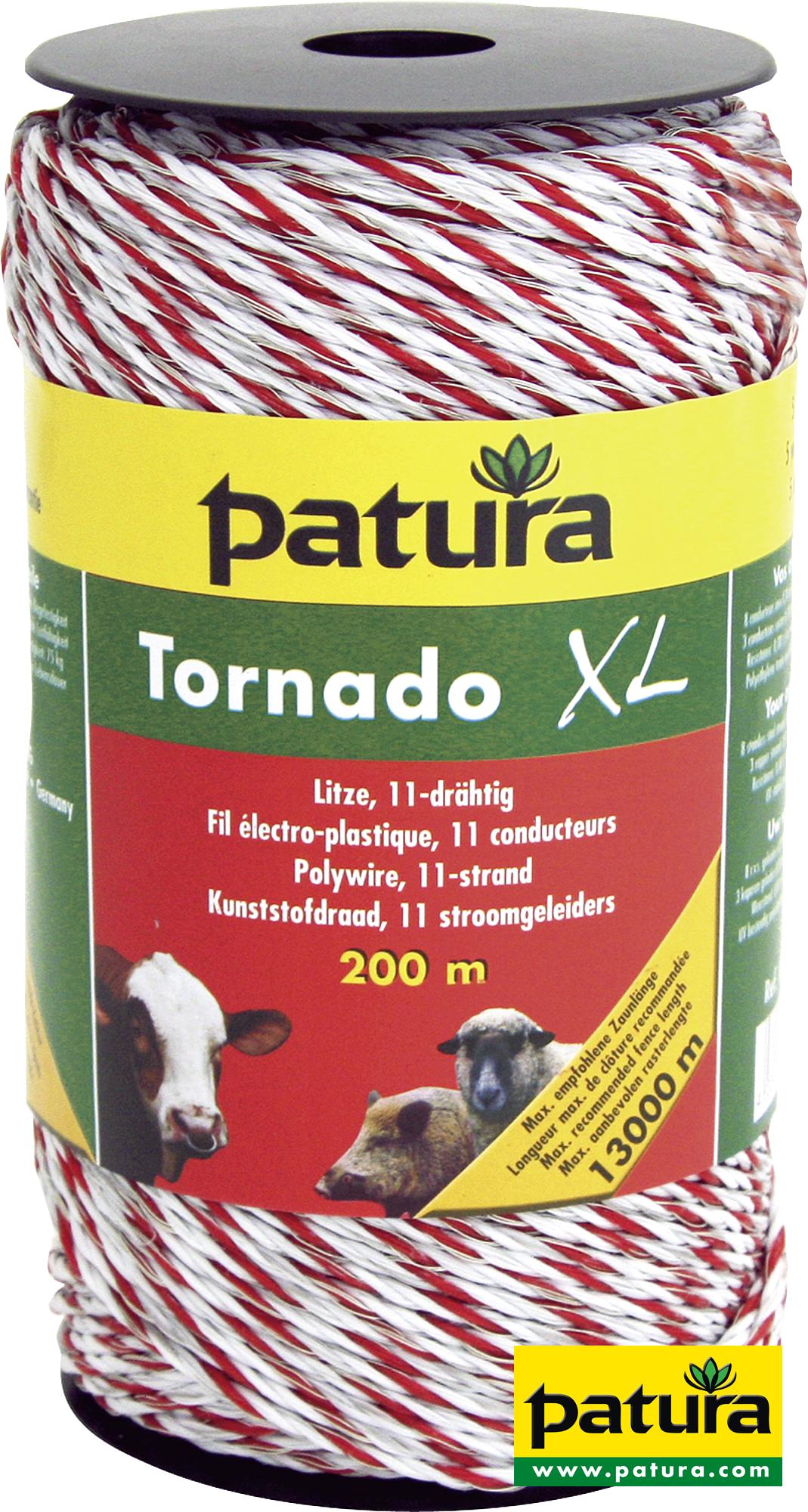 Photo de Fil électro-plastique Tornado XL, 1000m bleu-blanc, 3 conduct. en cuivre 0,30 mm