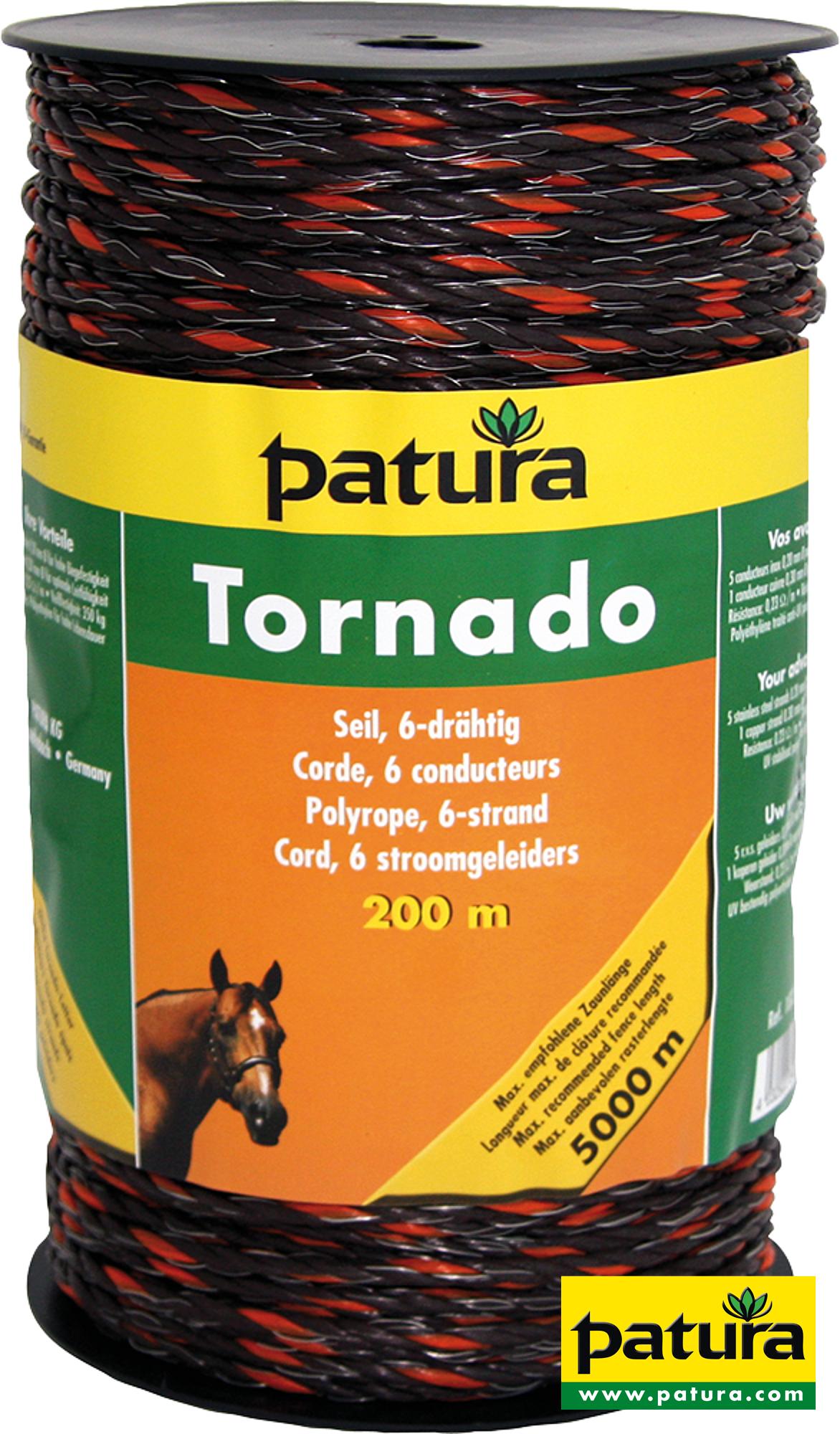 Photo de Corde TORNADO marron/orange, 1 cuivre d= 0,30, 5 inox d= 0,20, rlx de 200 m