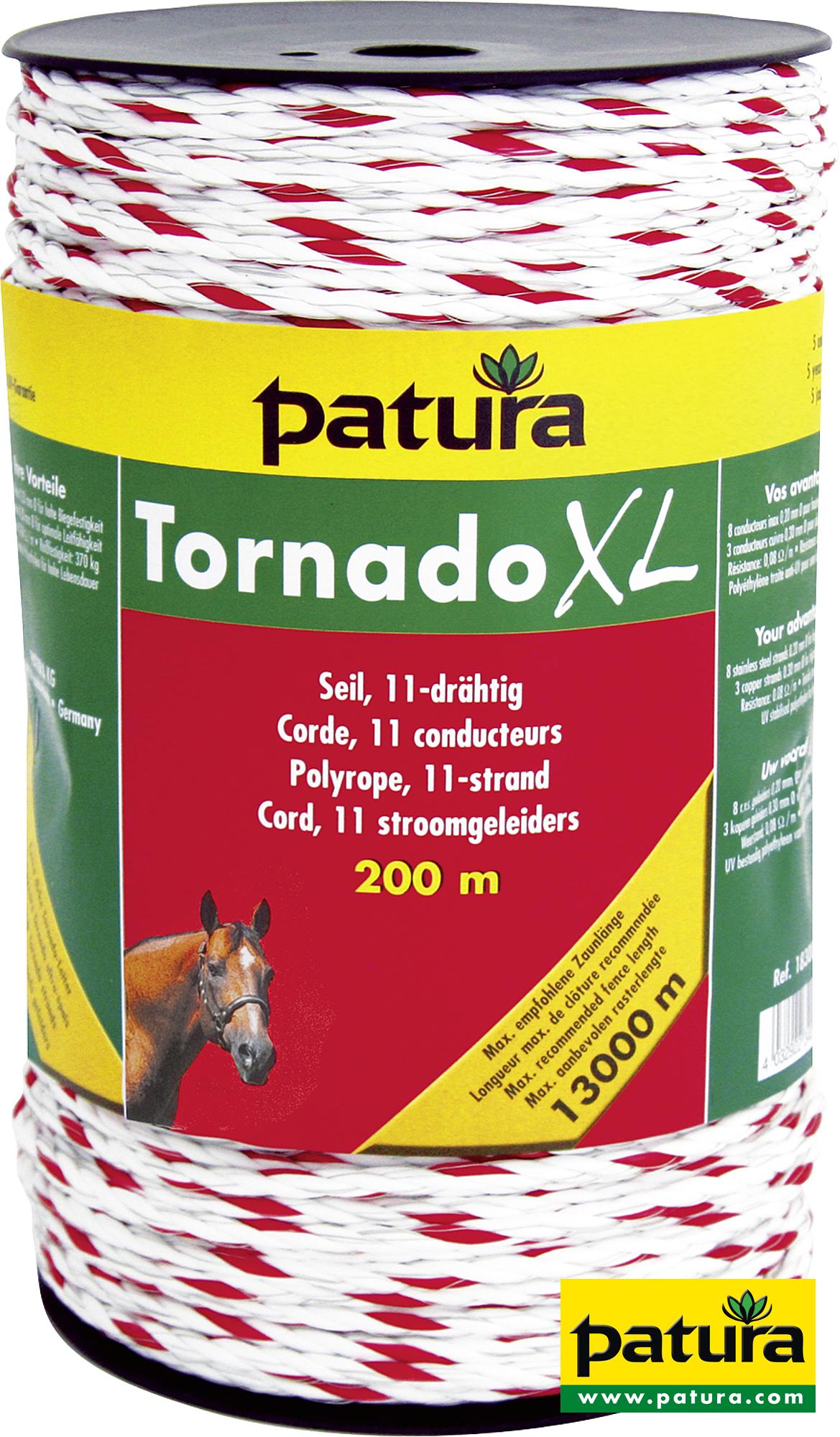 Photo de Corde TORNADO XL, blanc/rouge, 3 cuivre d= 0,30, 8 inox d= 0,20, rlx de 200 m