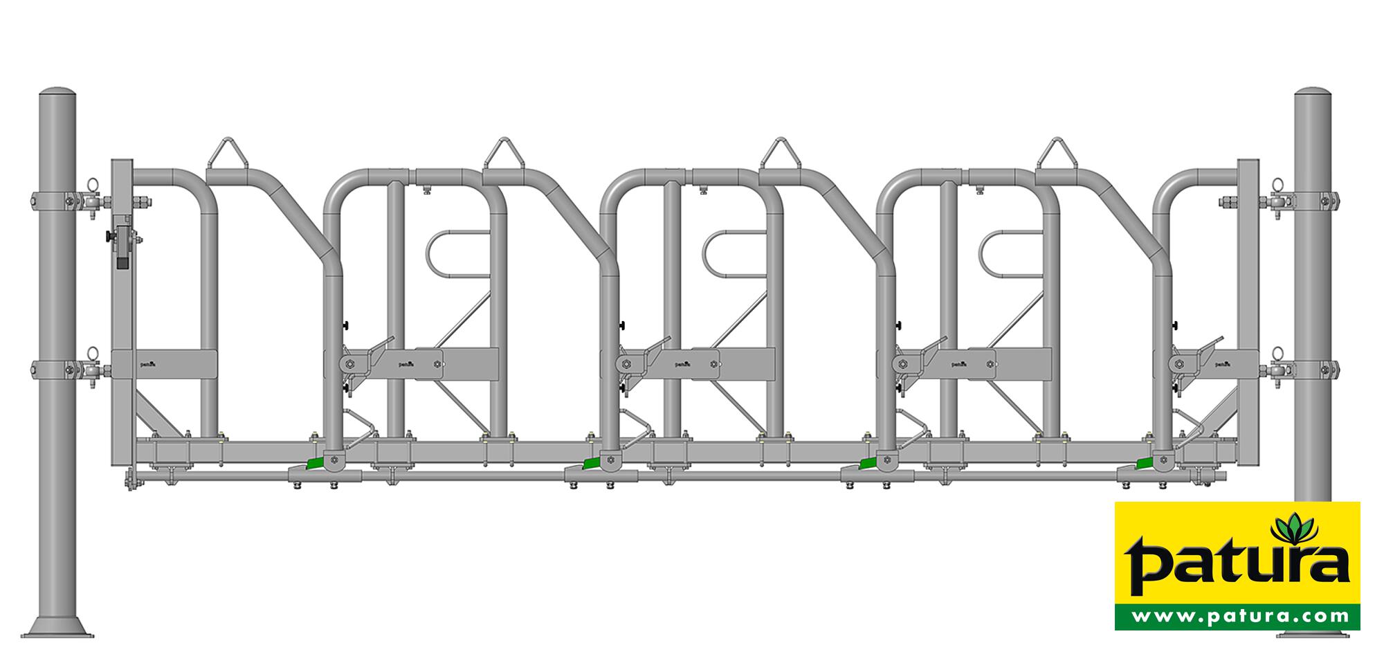 Photo de Cornadis suédois modulable, 3,00m 4 places, accessoires de montage inclus